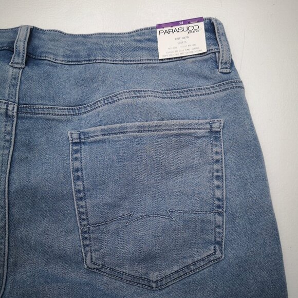 NWT Parasuco Ladies Size 14 Mid Rise Classic Fit w/ Tummy Control Jean Shorts - Picture 10 of 13